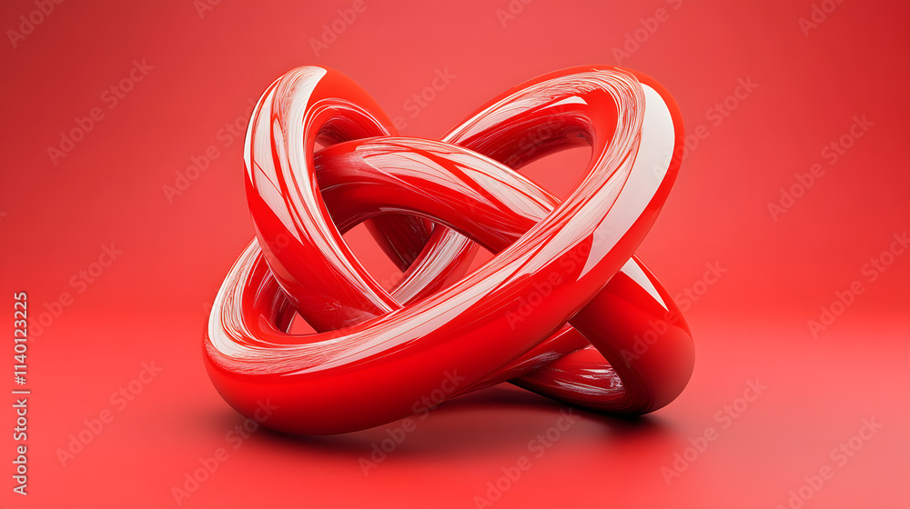 Poster abstract 3d rendering of twisted lines. modern background design, illustration of a futuristic shape