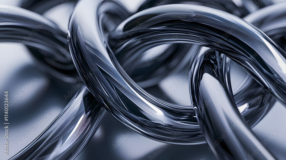 Poster abstract 3d rendering of twisted lines. modern background design, illustration of a futuristic shape