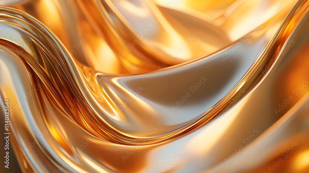 Poster abstract 3d rendering of twisted lines. modern background design, illustration of a futuristic shape