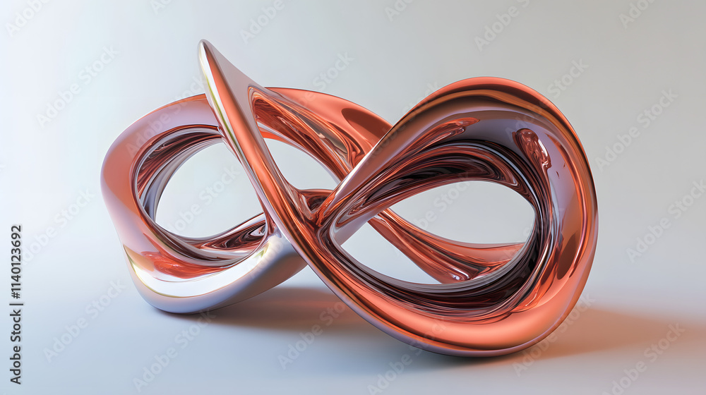 Poster abstract 3d rendering of twisted lines. modern background design, illustration of a futuristic shape