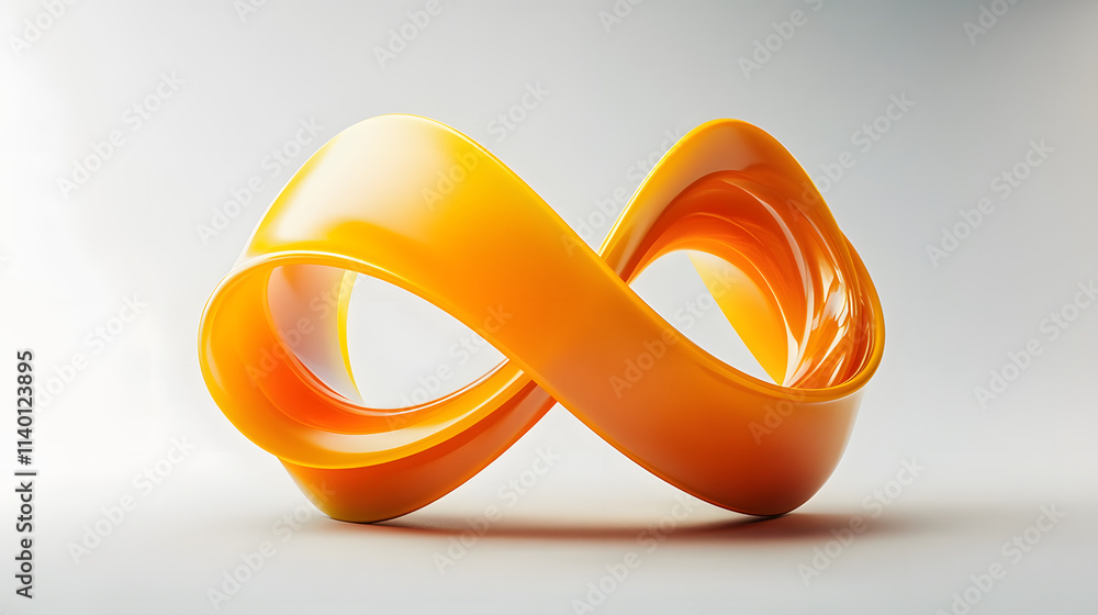 Poster abstract 3d rendering of twisted lines. modern background design, illustration of a futuristic shape