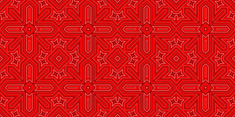Seamless pattern banner red. Red Christmas pattern. Merry Christmas. Happy New Year. Red festive pattern