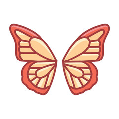 Butterfly wings design. Elegant butterfly wings, symbolizing freedom, transformation, and beauty.  Perfect for spring designs.