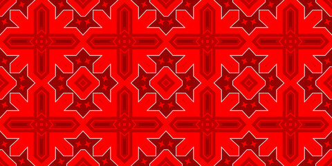 Seamless pattern banner red. Red Christmas pattern. Merry Christmas. Happy New Year. Red festive pattern
