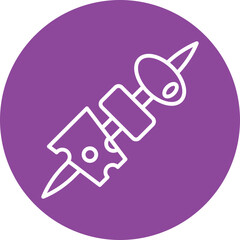 Appetizers line circle icon
