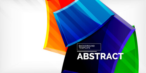 Vector abstract color geometric shapes. Illustration For Wallpaper, Banner, Background, Card, Book Illustration, landing page