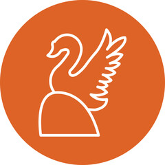 Ice Sculpture line circle icon