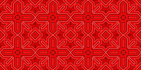 Seamless pattern banner red. Red Christmas pattern. Merry Christmas. Happy New Year. Red festive pattern