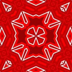 Seamless square pattern red. Christmas pattern red. Santa Claus pattern. Merry Christmas. Happy New Year.