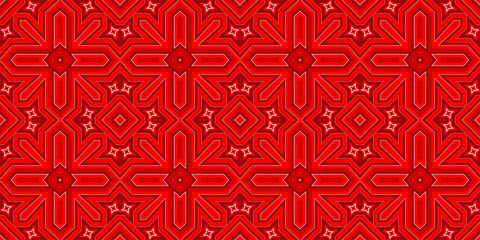 Seamless pattern banner red. Red Christmas pattern. Merry Christmas. Happy New Year. Red festive pattern