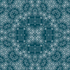 Christmas seamless pattern. Christmas background blue. Snowflake pattern. Happy New Year