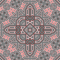 Seamless pattern gray and red. Christmas pattern gray and red. Merry Christmas. Happy New Year.