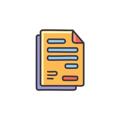 Document forms icon. Paperwork, forms, application,  information,  records, data,  submission,  registration.  Symbolizes organization.