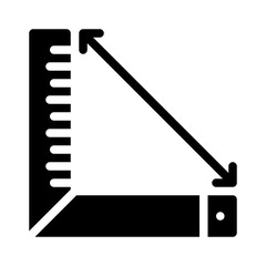 ruler glyph icon