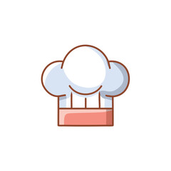 Chefs hat icon. Culinary symbol, cooking passion, restaurant image. Represents expertise and delicious food.