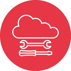 Networking Tools line circle icon