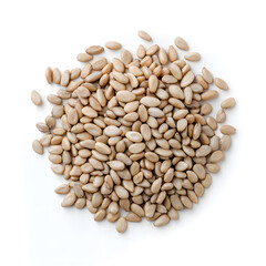 Fototapeta premium Sesame seeds pile isolated on white