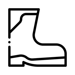 rain boot line icon