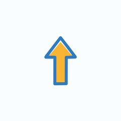 Up arrow icon. Progress symbol; denotes growth, increase, advancement, and elevation.