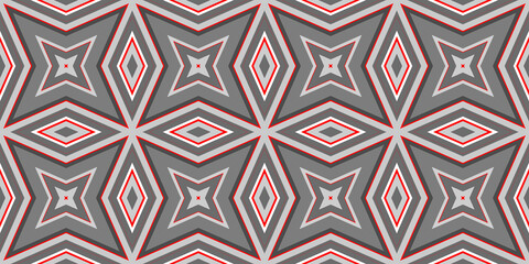 Seamless pattern banner gray and red. Merry Christmas. Happy New Year. Red woven pattern