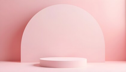 Minimal Background, Mock Up With Podium For Produce