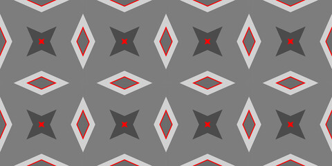Seamless pattern banner gray and red. Merry Christmas. Happy New Year. Red woven pattern
