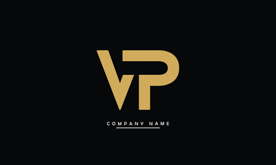 VP, PV, V, P Abstract Letters Logo Monogram