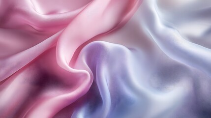 Fototapeta premium Flowing Silk Textures: Gentle Pastel Shifts in a Smooth Design