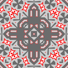 Seamless pattern gray and red. Christmas pattern gray and red. Merry Christmas. Happy New Year.