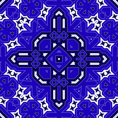 Seamless square pattern blue and white. Frost texture pattern. Merry Christmas. Happy New Year.