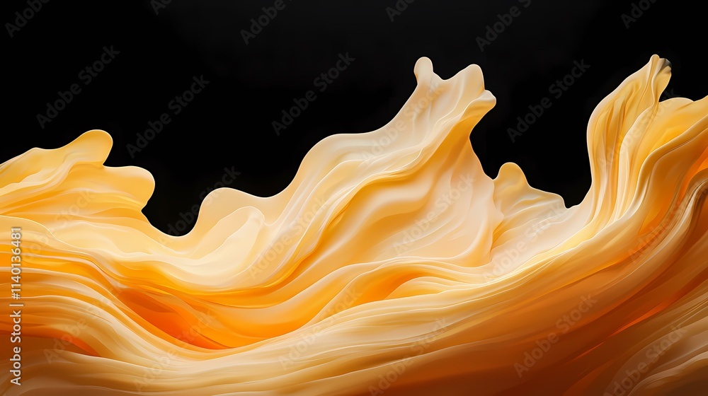 Aufkleber the image contains an abstract representation of flowing, warm-toned fabric or liquid, with shades r