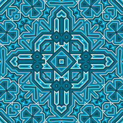 Seamless square pattern blue and white. Frost texture pattern. Merry Christmas. Happy New Year.