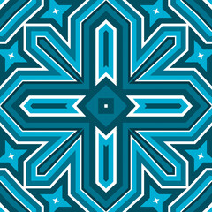 Seamless square pattern blue and white. Frost texture pattern. Merry Christmas. Happy New Year.