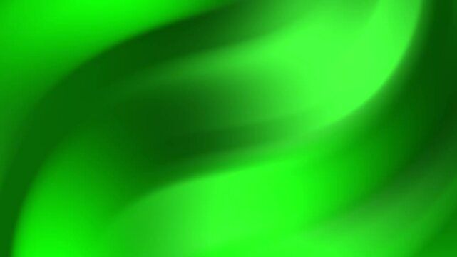 Bright green gradient background with smooth flowing wave motion and glowing lighting effects for dynamic visuals