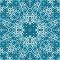 Christmas seamless pattern. Christmas background blue. Snowflake pattern. Happy New Year