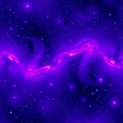 Fototapeta premium Cosmic Dance: A vibrant, swirling nebula in shades of purple and pink, illuminated by countless twinkling stars. The abstract design evokes a sense of mystery and wonder.