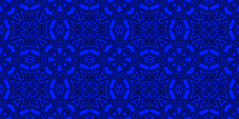 Seamless pattern banner blue and white. Merry Christmas. Happy New Year. Frost and snowflakes pattern