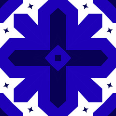 Seamless square pattern blue and white. Frost texture pattern. Merry Christmas. Happy New Year.