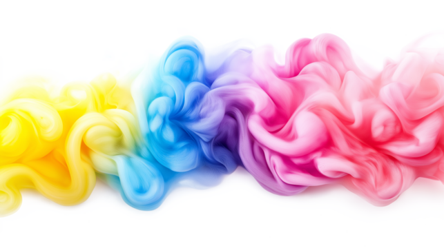 Colorful Swirled Cotton Candy isolated on a white background