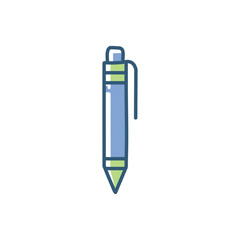 Pen icon design. Simple pen illustration, perfect for writing, note taking, and design projects.  Symbolizes creativity and ideas.