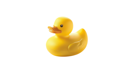 Delightful yellow rubber duck floats cheerfully on a playful background during a sunny day of fun and relaxation