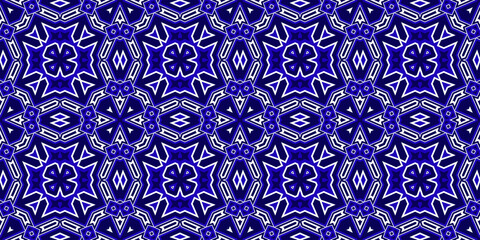 Seamless pattern banner blue and white. Merry Christmas. Happy New Year. Frost and snowflakes pattern