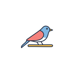 Colorful bird icon. Delightful avian illustration, symbolizing freedom, nature, and song.