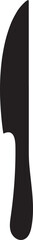 Obraz premium Simple black silhouette of a kitchen knife.