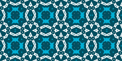 Seamless pattern banner blue and white. Merry Christmas. Happy New Year. Frost and snowflakes pattern