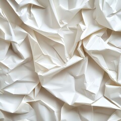 Obraz premium Textured White Wrinkled Paper Background for Creative and Artistic Use in Design