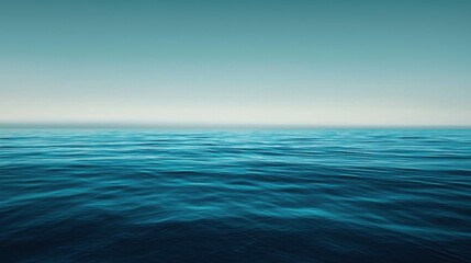 Obraz premium Tranquil Gradient Background Transitioning from Deep Turquoise to Soft Aqua in Calm Ocean Setting