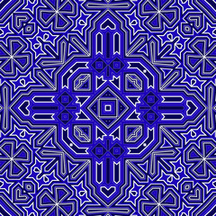 Seamless square pattern blue and white. Frost texture pattern. Merry Christmas. Happy New Year.