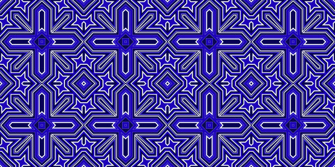 Seamless pattern banner blue and white. Merry Christmas. Happy New Year. Frost and snowflakes pattern