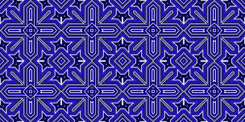 Seamless pattern banner blue and white. Merry Christmas. Happy New Year. Frost and snowflakes pattern